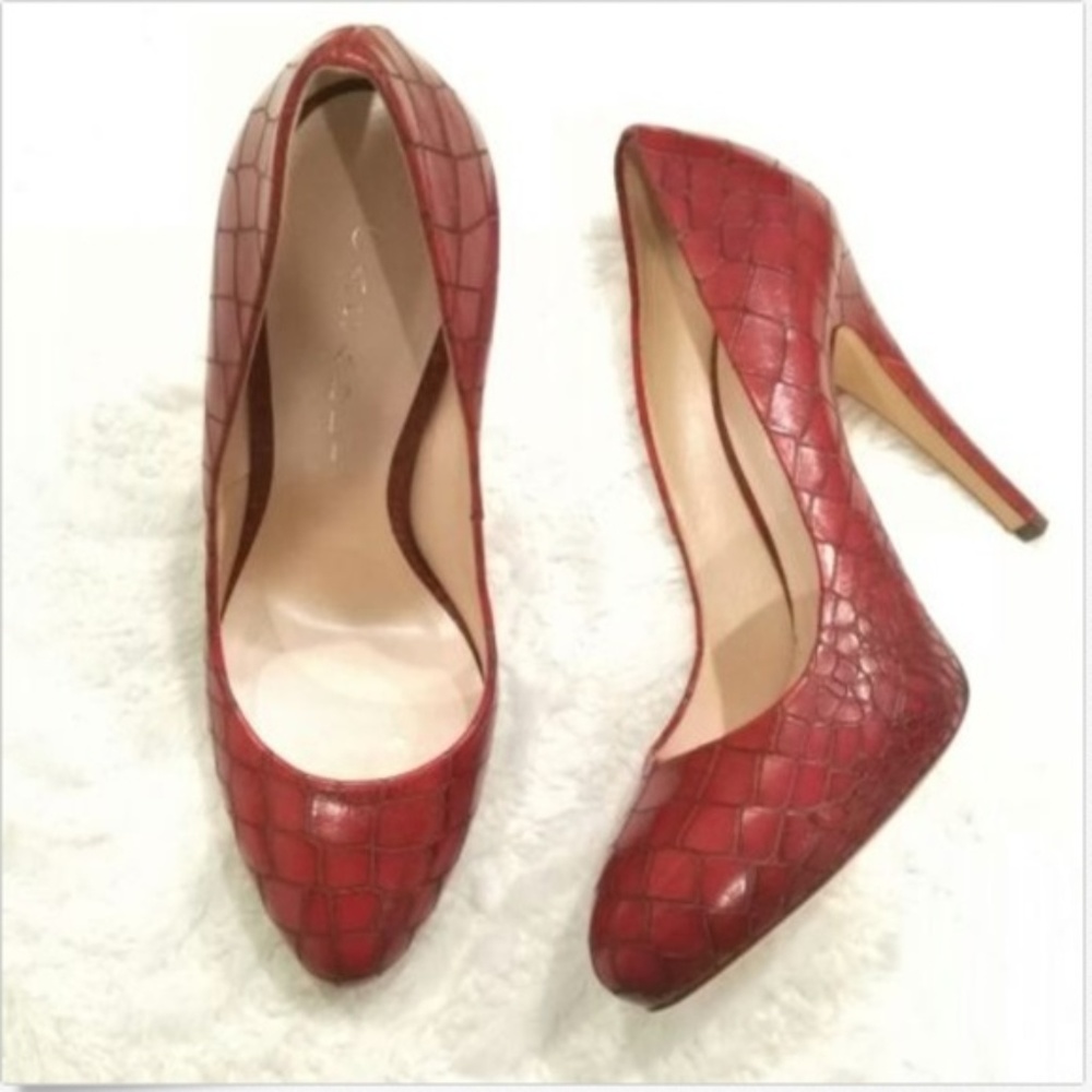 CASADEI Embossed Platform Pumps Heels Shoes